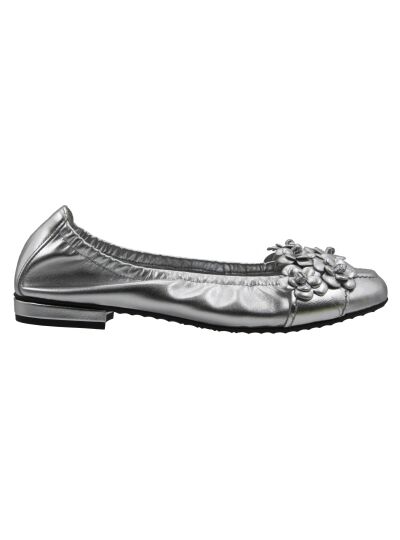 Kennel & Schmenger Ballerine nappa silver 100127-0010 Kennel & Schmenger Ballerine nappa silver 100127-0010